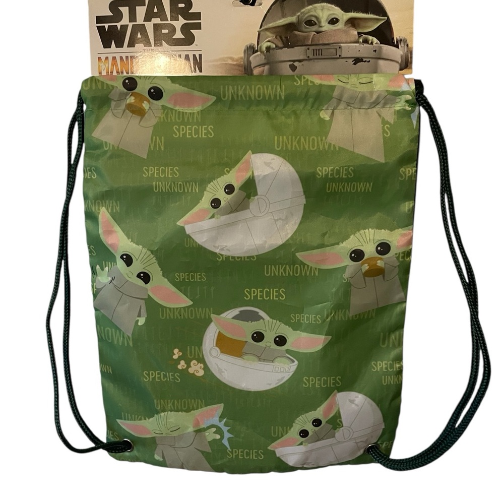 Star Wars Green Baby Yoda Drawstring Bag